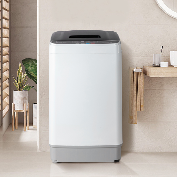 Full-Automatic Washing Machine Top Load Portable Compact Laundry Washer Spin With Drain Pump,10 Programs 8 Water Level Selections With LED Display 17.8 Lbs Capacity, Black image 8
