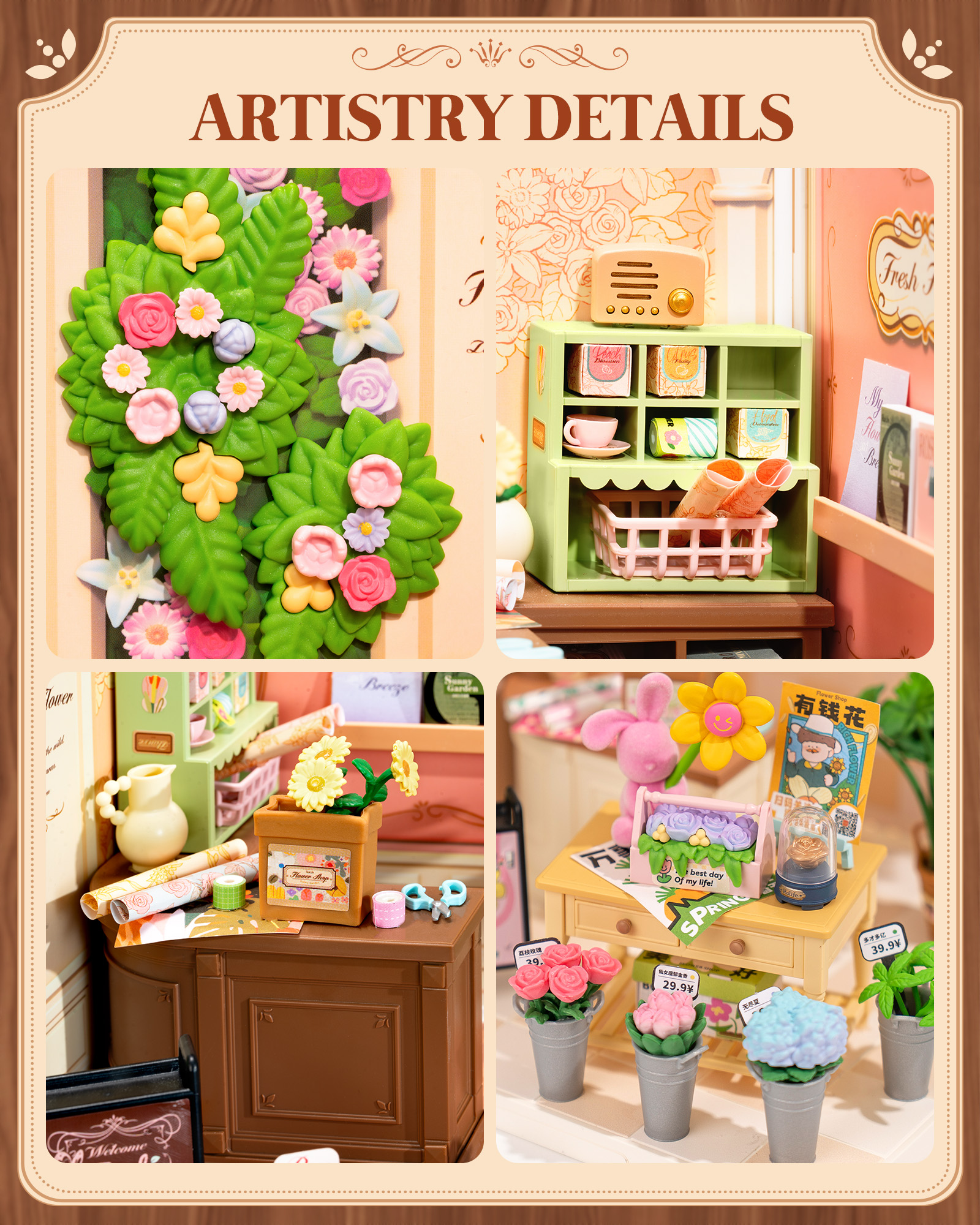 Rolife Super Creators Miniature House DIY Kit, 3D Wooden Puzzle With LED Lights, Great Gift For Adults & Teenagers, Multiple Themes,DW017B