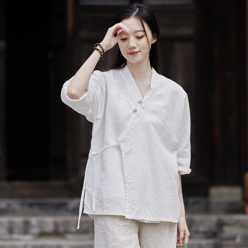 Title 6, Cotton And Linen Chinese Retro Top