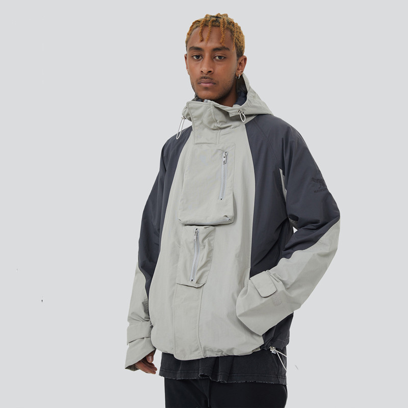 Outdoor Retro Pocket Mountain Camping Loose Color Jacket