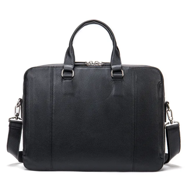 Men's Official Leather Business Handbag Black - Shop at LoveMi