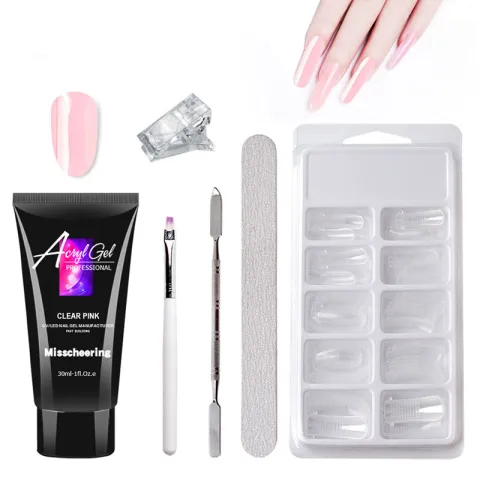 Painless Extension Gel Nail Art Without Paper Holder Quick