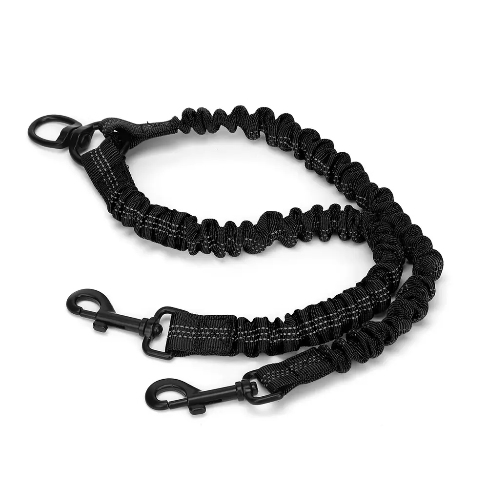 Pet Supplies Reflective Double Head Strap Dog One Drag Two