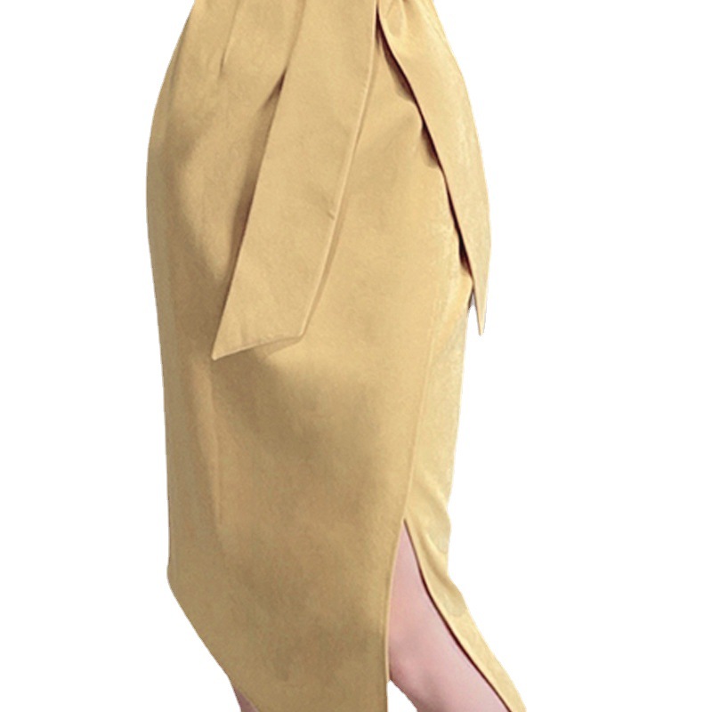 High-end Women's Lace Up New Temperament Dress