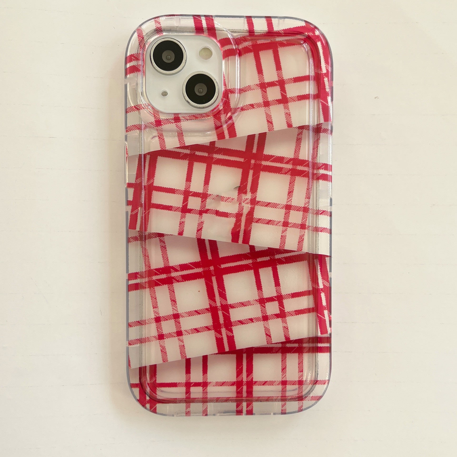 Red checkered pattern