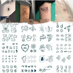 Tide Cool Herbal Juice Tattoo Stick Sexy Ins Wind Collarbone - Cartoon 20Sheets - View 1