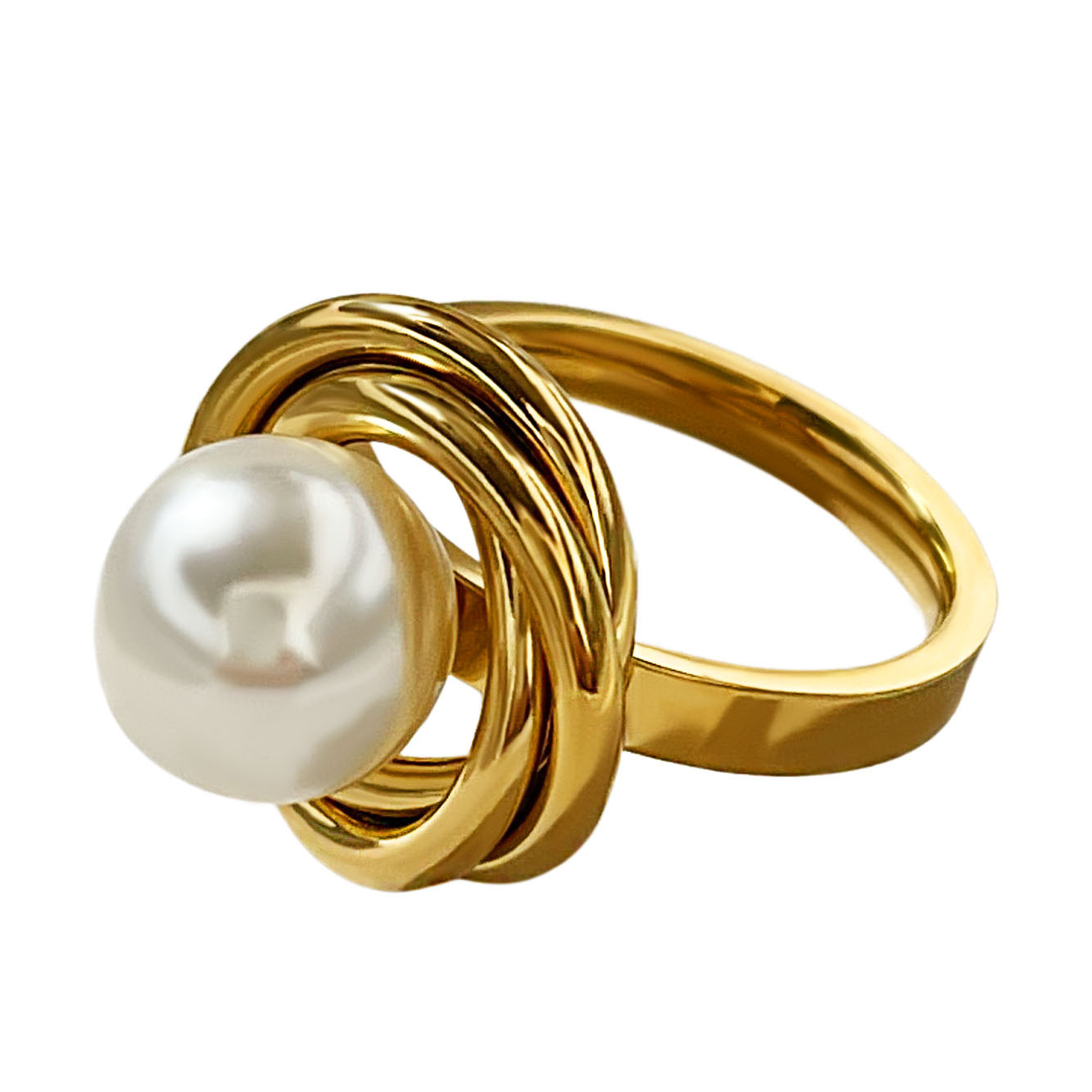 Title 2, Niche Pearl Ring voor dames, licht luxe design,...