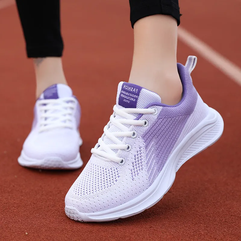 Fashion And Personalized Mesh Sneakers For Women - Purple