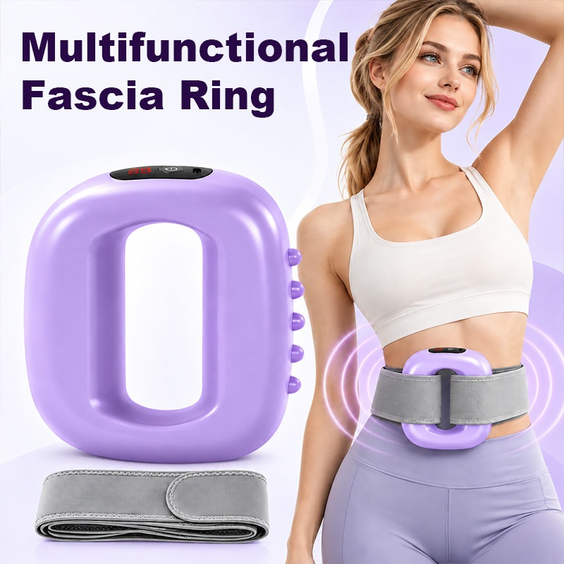 Electric Fascia Ring Massager Heat 3 Modes 5 Levels Rechargeable USB-C Purple — image 6