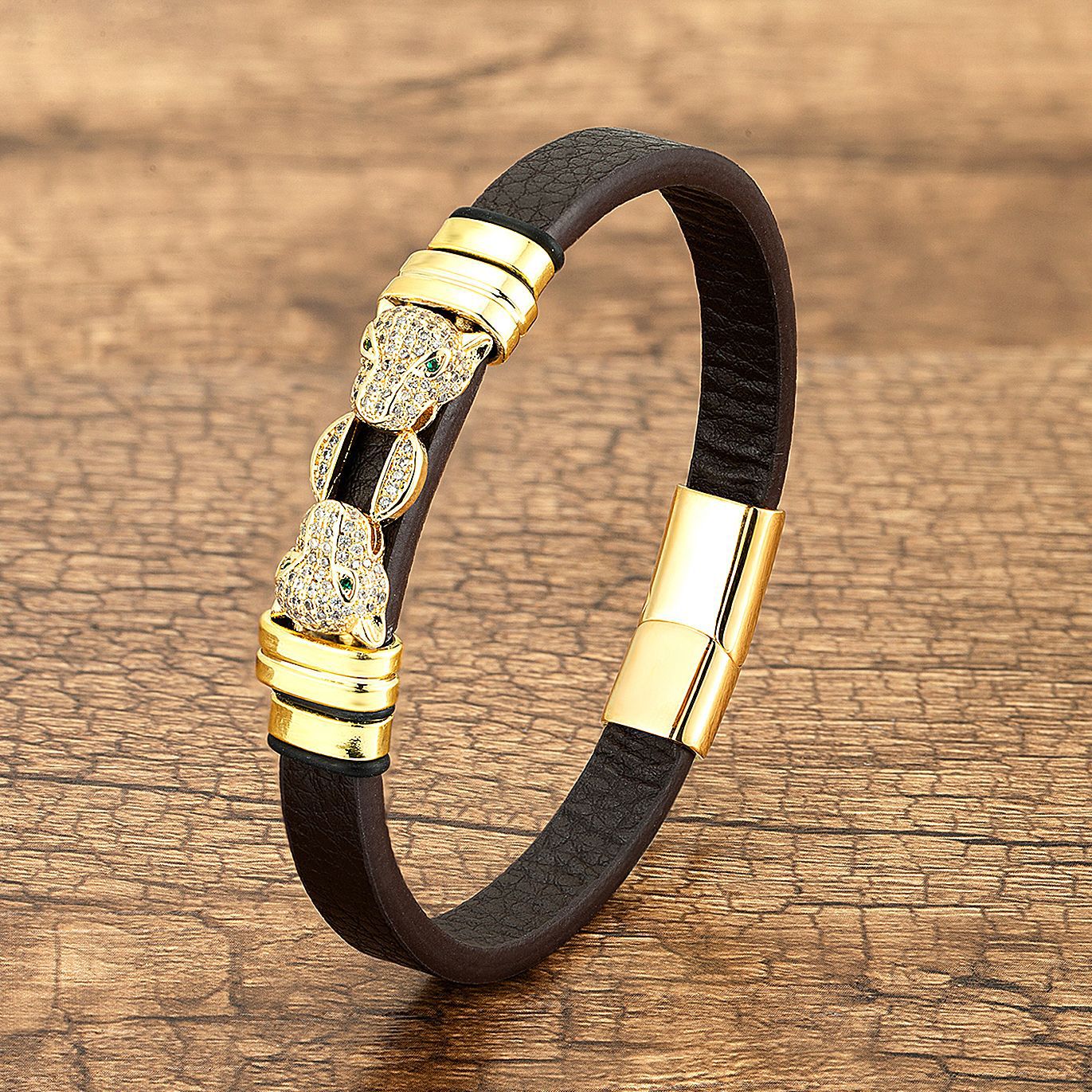 Stainless Steel Buckle Animal Bracelet Men's Vintage