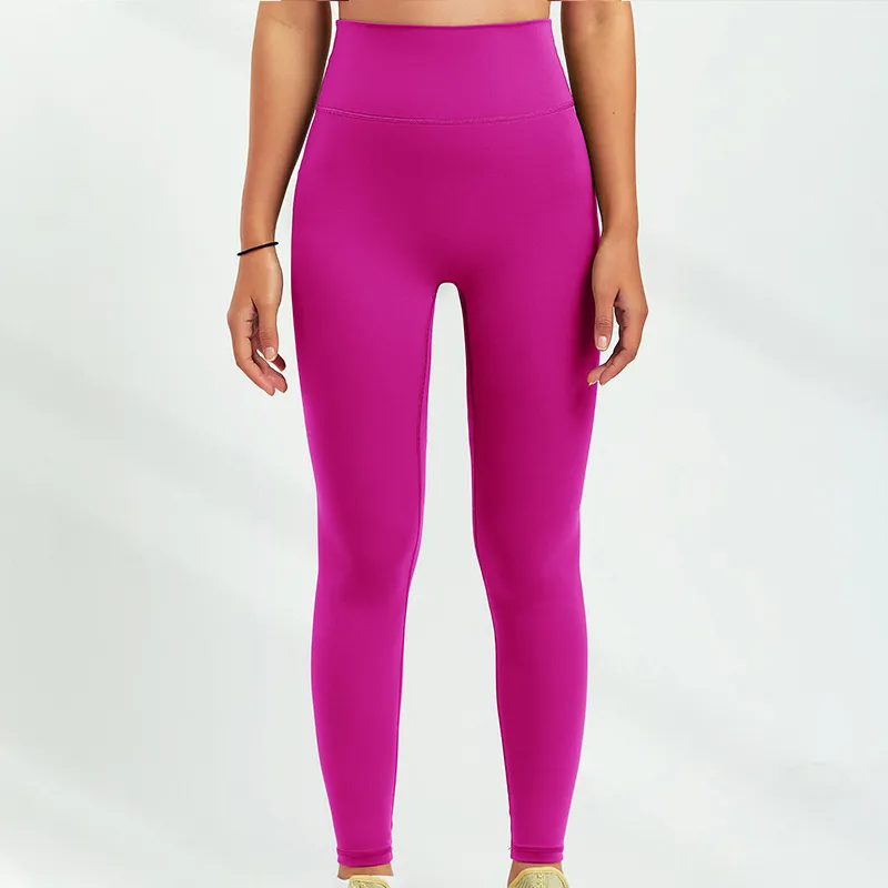 Women's High Waist Eco-Friendly Recycled Yoga Fitness Pants - Red