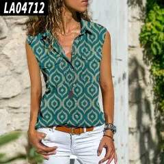 Fashionable Bohemian Loose Women's Sleeveless Shirt - 4 Style-S - View 1