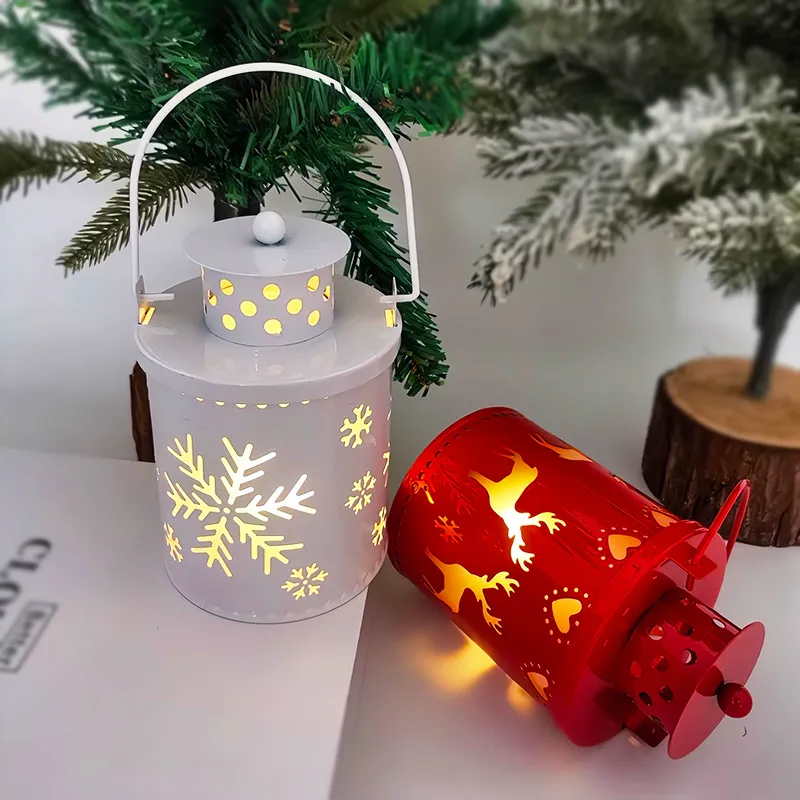 Christmas Candle Lights LED Small Lanterns Wind Lights Electronic Candles Nordic Style Creative Holiday Decoration Decorations – image 3