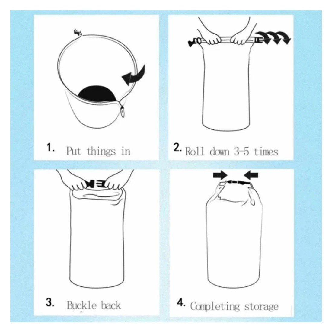 6PCS Waterproof Dry Bag Set Bags Ultralight For Hiking Camping — image 7