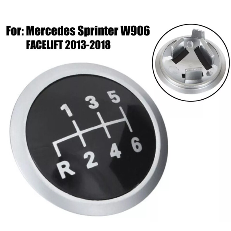 6-Speed Gear S Hift Knob Stick Emblem Badge Cap Cover For M Ercedes Sprinter — image 4