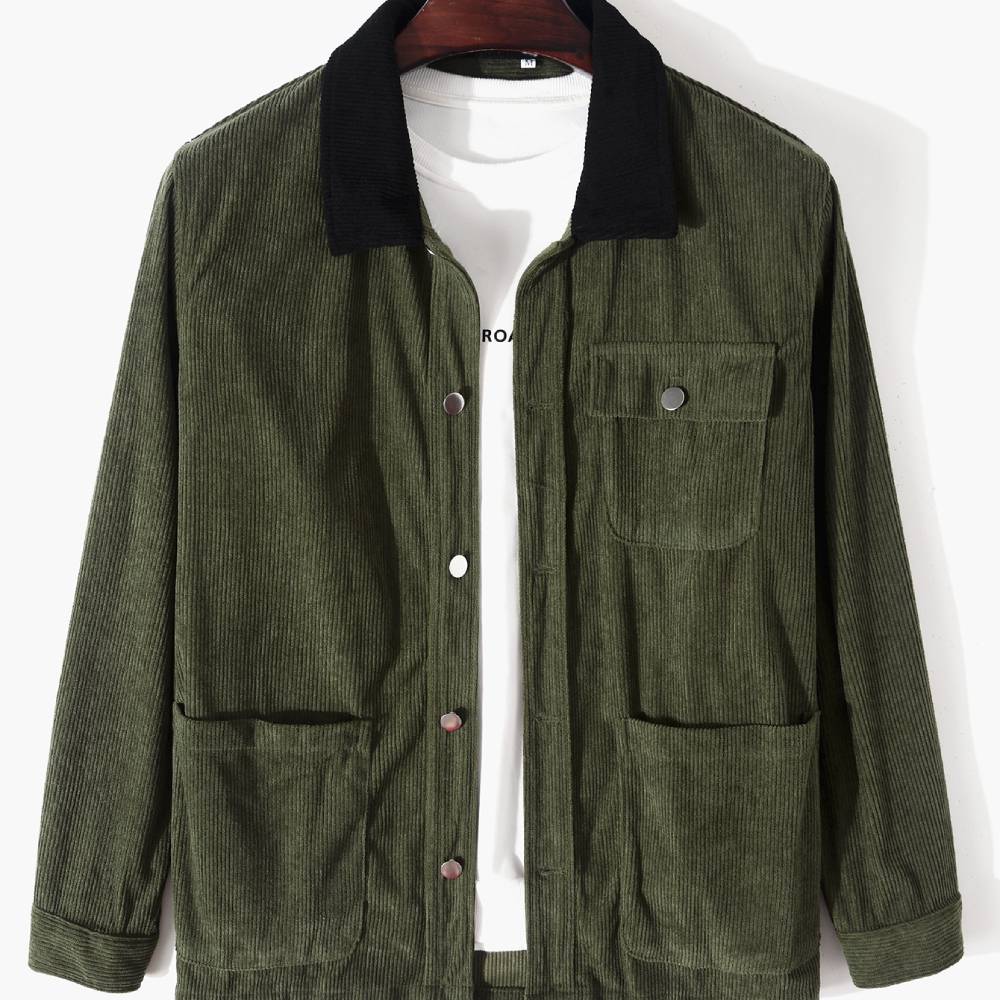 Long Sleeve Men's Jacket European And American Top Solid Color