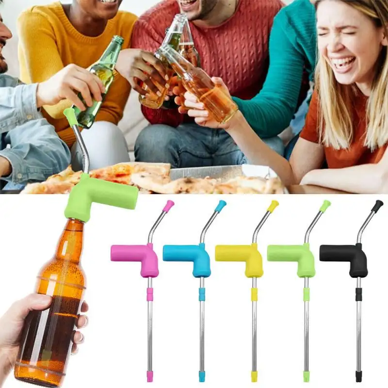 Beer Snorkel Straw Bong Funnel Slammer Double Drinking Bar