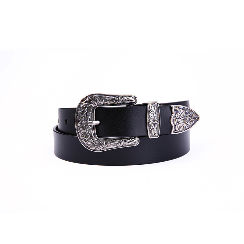 Title 4, Fashion decorative carved leather belt