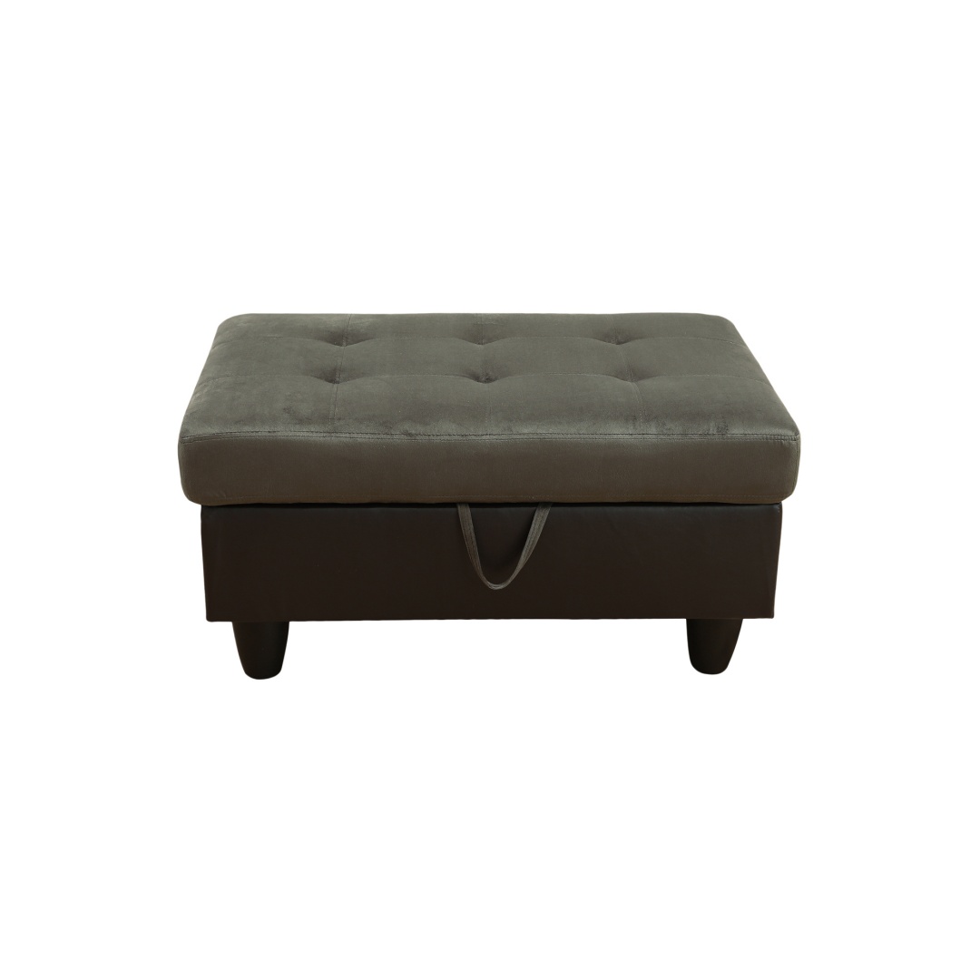 Pickup Only--Taupe Flannel And PVC 3-Piece Couch Living Room Sofa Set