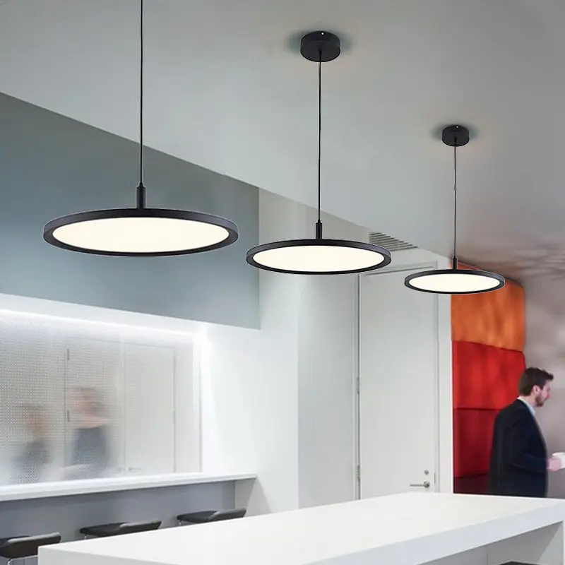 Nordic Creative Thin Round Bar Lamp Office