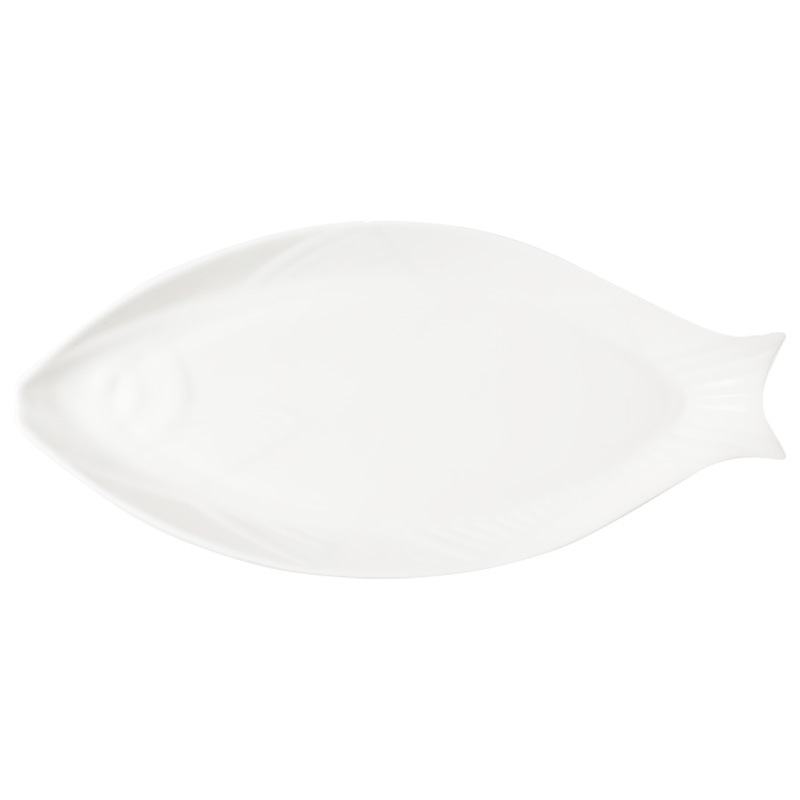 Title 5, Household Ceramic Fish Plate Simple White