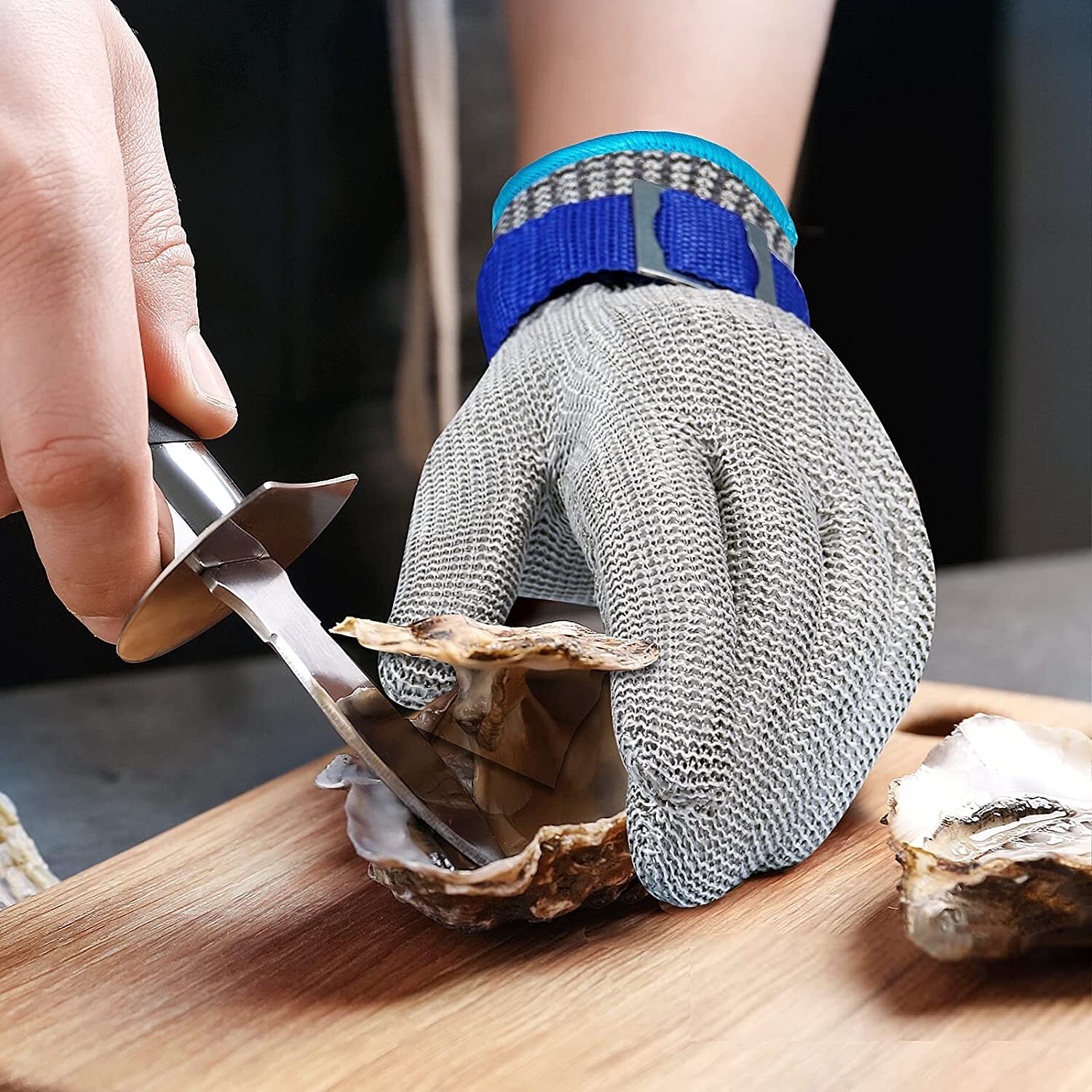 Safety Cut Proof Glove Stainless Steel Mesh Butcher Stab Resistant Metal Gloves — image 8