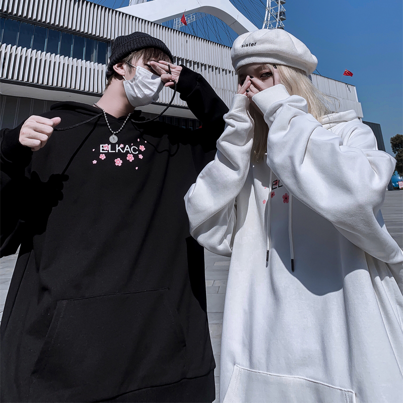 Men And Women's Fashion Casual Retro Plum Flower Pullover Sweatshirt