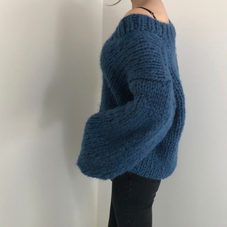 Title 2, Knitted Loose And Versatile Lazy Fashion Sweater