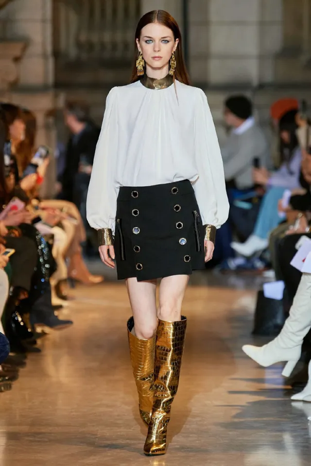 Women's Fashion Pointed Toe Stiletto Knee Boots Gold - Shop at LoveMi