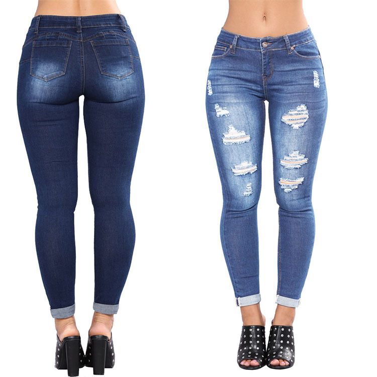 Title 2, Ripped hole denim pants, offering effortless st...