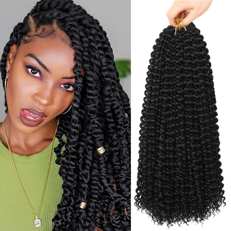 Water Wave Crochet Braiding Hair LongBohemian Curly Style Suitable For...