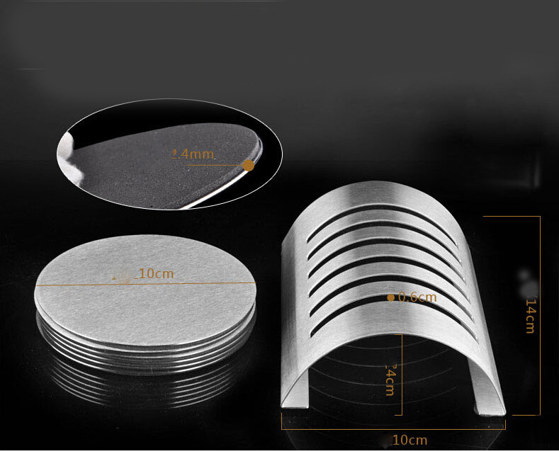 Title 5, Creative Oblique Round Stainless Steel Placemat