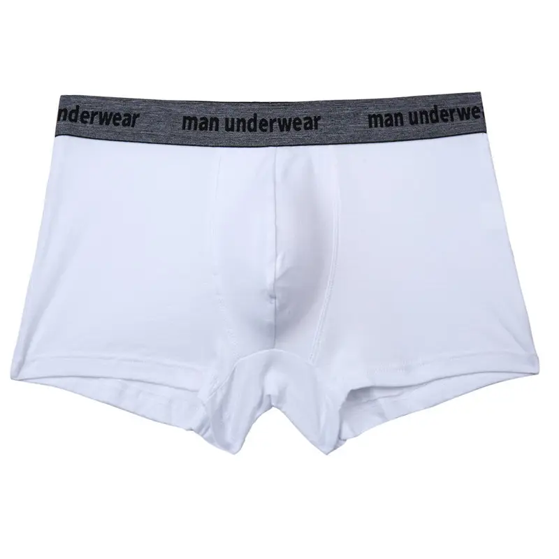 Simple Solid Color Cotton Underwear Men's Boxer Briefs