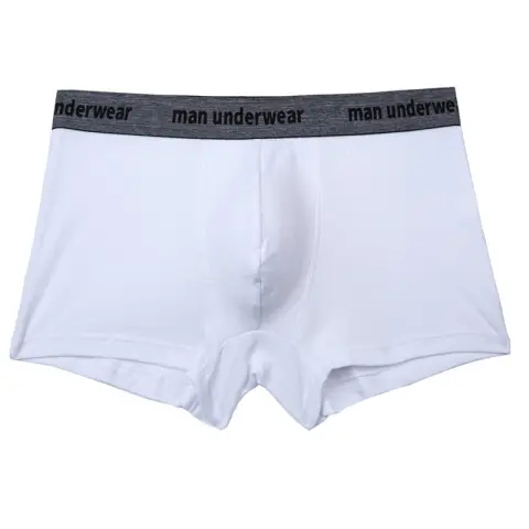 Simple Solid Color Cotton Underwear Men's Boxer Briefs
