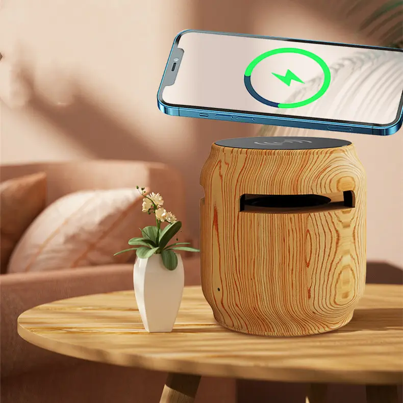 Wireless Bluetooth Speaker Wood Grain Large Volume
