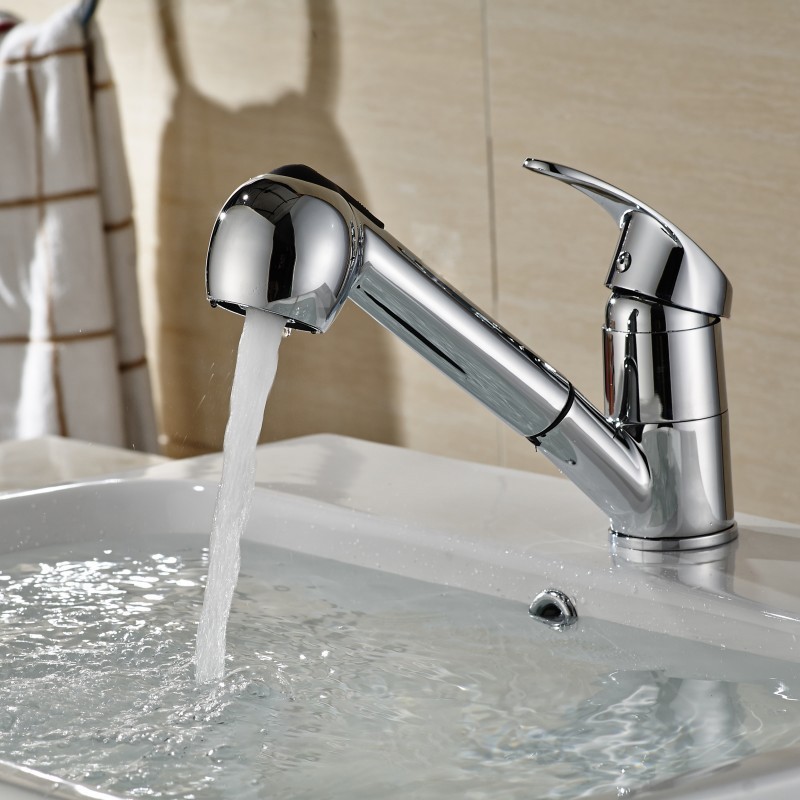 360 Kitchen Tap Sink Mixer Taps Pull Out Spout Spray Single Lever Modern Mono