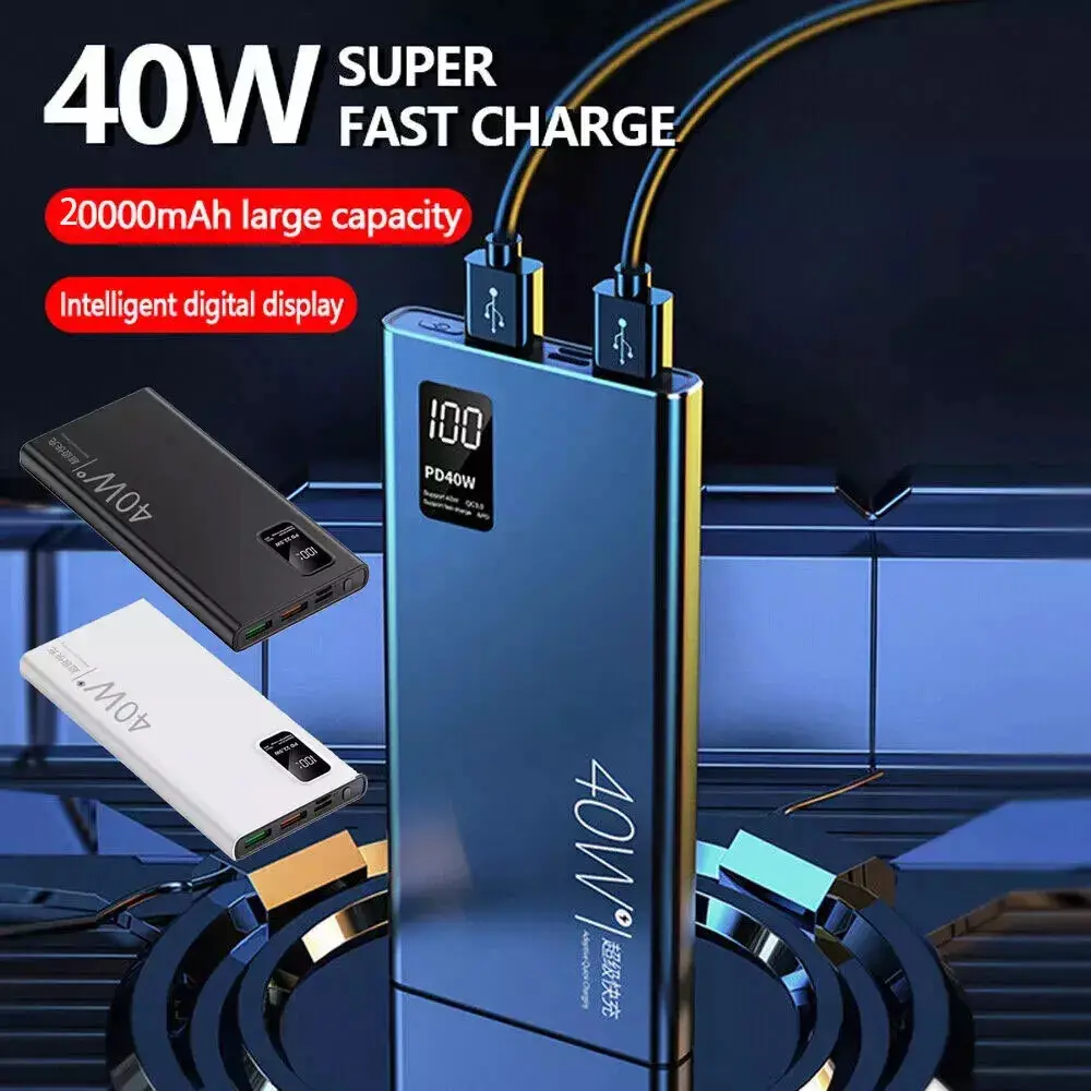 40W 20000mAh High-performance Power Bank, Ultra-fast Charging