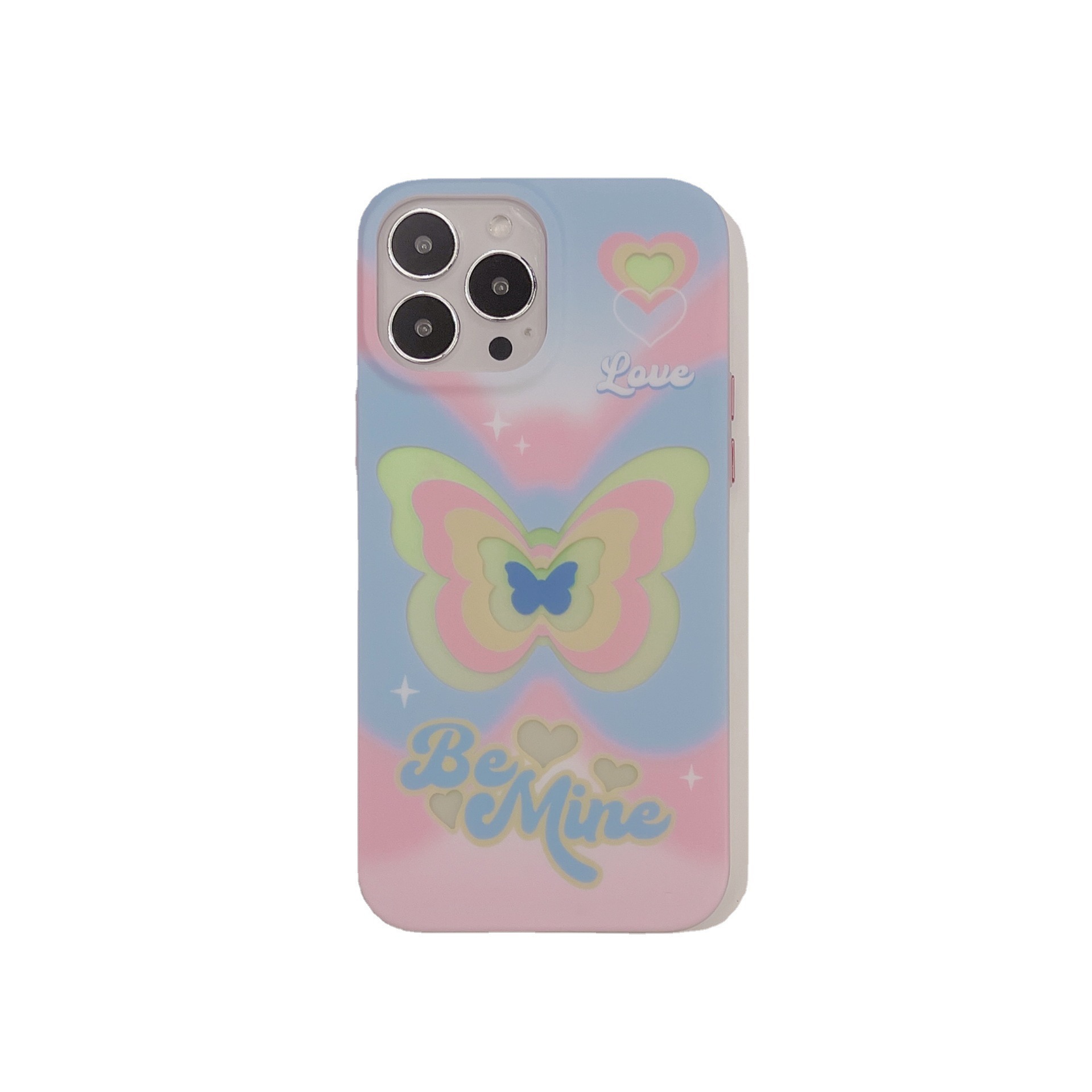 Laser pink blue butterfly