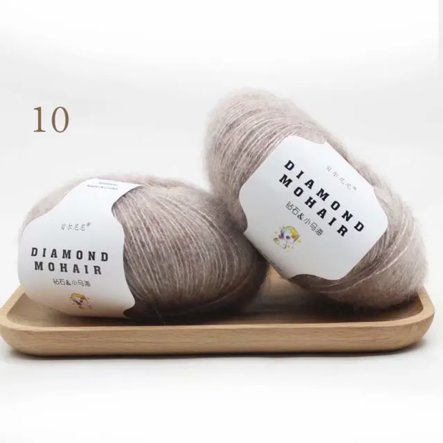 Mohair Wool Hand knitted South African Fine Woven Scarf Shawl With A Ball Of Yarn Diy 10Color - Shop at LoveMi