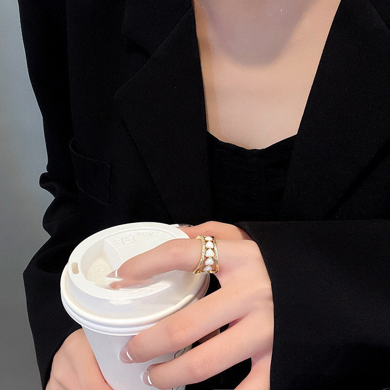 Multi-layer Love Ring Female Personality Fashion Niche Light Luxury