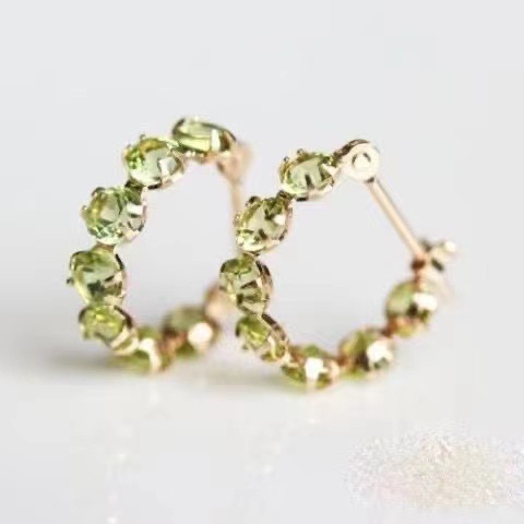 Title 1, Olive Crystal Seven Small Diamond Earrings for ...