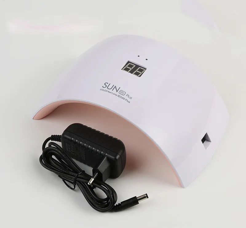 LED Sensor Nail Lamp With Display - White