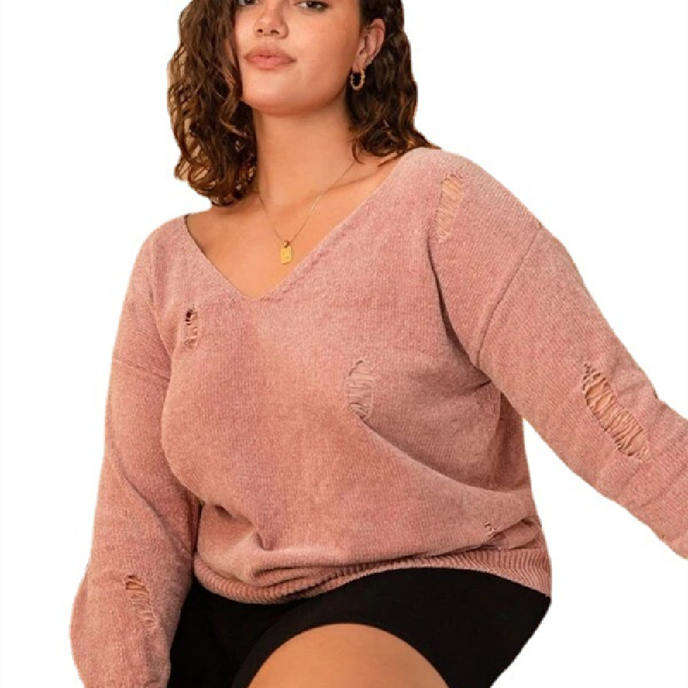 Long Sleeve Large Knitted Sweater