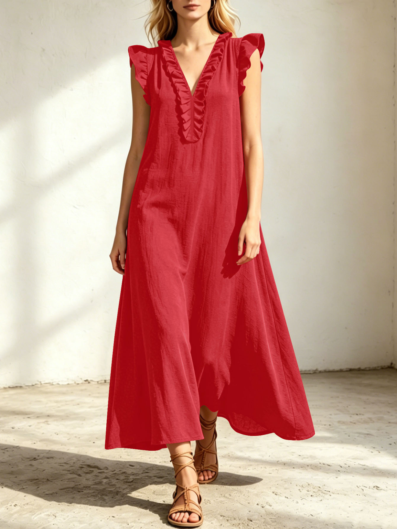 Boho Maxi Dress With Pockets