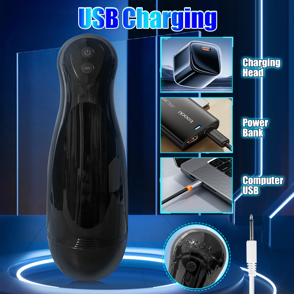 Penile Endurance Exercise Device With Headphones, Capable Of Speech, 10 Frequency Vibration, Stimulator, Simulated Vaginal Stimulator,  Toy