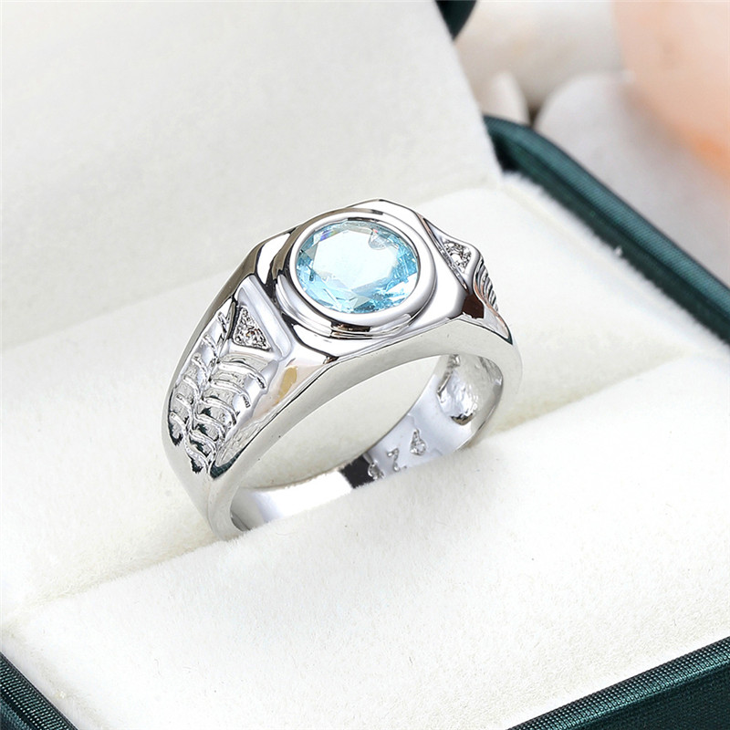Ring Sea Blue Jewelry Creative Women's Zircon Jewelry