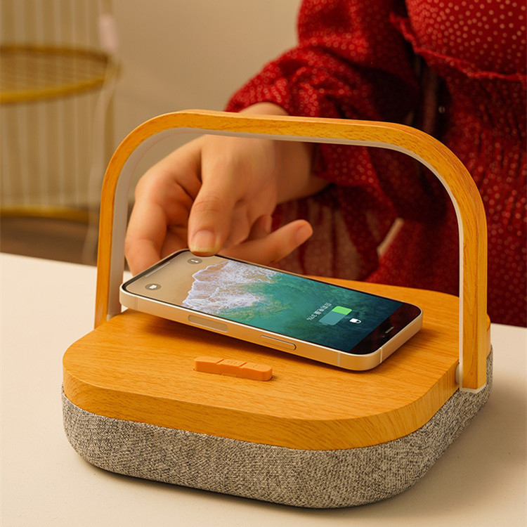 Led Wireless Charger Bluetooth Speaker Desk Lamp - Image 3