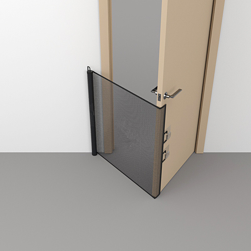 Retractable Pet Dog Gate Safety Guard Folding Baby Toddler Stair Gates Isolation