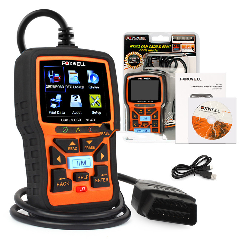 FOXWELL NT301 Plus OBD2 Scanner with ABS and SRS, 2025 ABS Scan