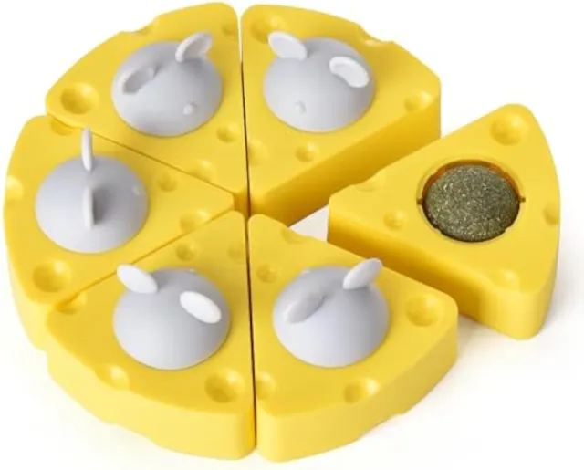 Catnip Balls Catnip Balls That Stick On Wall Catnip Balls For Cats Catnip Ball In The Shape Of Cheese 6Pcs - Shop at LoveMi